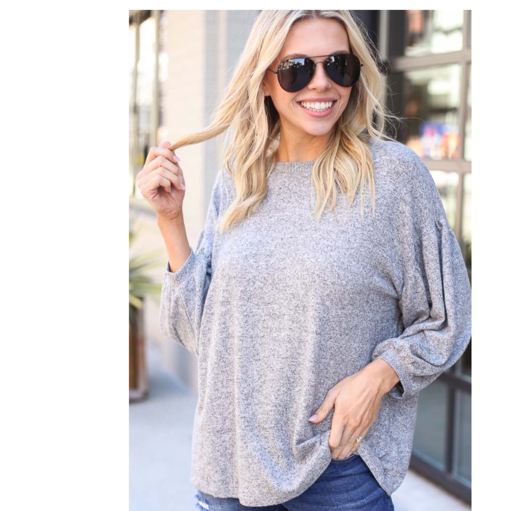 Oversized Brushed Knit Top